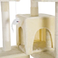 PawHut Cat Tree for Indoor Cats Play Tower Activity Center Kitten Scratch Post Climbing Tower 181 cm(m-8)
