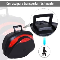 HOMCOM Baúl Moto Universal 48L + Llaves y Accesorios Equipaje Caja de Moto Topcase Casco para Motocicleta Ciclomotores Scooter(m-7)