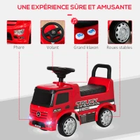 HOMCOM Voiture porteur Enfants licence Mercedes Benz 12-36 Mois Coffre klaxon phares Rouge(m-7)