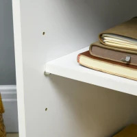 Vinsetto Mueble Archivador con Ruedas Estante Ajustable y Puerta de Metal para Tamaño A4 para Estudio 38x38,5x55,5 cm Blanco(m-9)