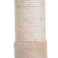 PawHut Cat Scratch Post with Bed Cat Tree for Indoor Cats Sisal Scratching Posts Hammock Kitty Activity Centre Beige(m-9)