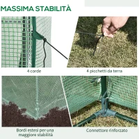 Outsunny Serra da Giardino con Copertura in PE, Telaio in Acciaio e Porta Avvolgibile, 100x50x150 cm, Verde(m-5)