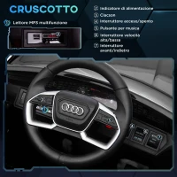 HOMCOM Macchina Elettrica per Bambini 12V con Telecomando, Velocità 3-8km/h, Luci e Musica, Età 3-5 Anni, Nero(m-5)