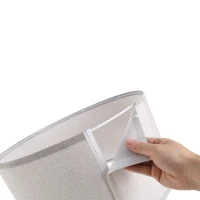 HOMCOM Floor Lamp with Elegant Wood Tripod, Free Standing E27 Bulb Lamp Versatile Use For Home Office - Grey(m-9)