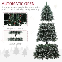 HOMCOM 7ft Snow-Dipped Artificial Pine Christmas Tree(m-7)