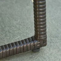 Outsunny 3pz Componibile 2 Lettino Prendisole da Giardino (60 x 195 x 86cm) e 1 Tavolino (121 x 40 x 50cm) Rattan con Materassini, Marrone e Bianco Crema(m-8)