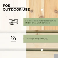 Outsunny 37L Wooden Garden Planter & Bench Combination Garden Raised Bed Patio Park Natural 176 x 38 x 40 cm(m-6)