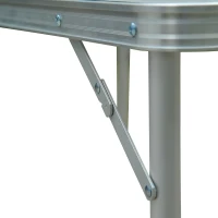 Outsunny Tavolo Da Campeggio Picnic Pieghevole Portatile 120 x 60 x 54/70 cm(m-9)