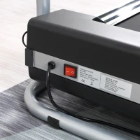 HOMCOM Tapis de course Fitness électrique pliable - 1 à 10 Km/h - écran LCD multifonctions - puissance 500 W - gris clair noir(m-8)