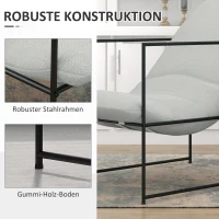 HOMCOM Sessel Relaxsessel, Sessel im Industriedesign, Metallrahmen, 65,5 cm x 106 cm x 94 cm(m-5)