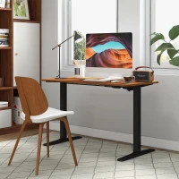 Vinsetto Escritorio de Pie de Altura Ajustable con Función de Memoria Protección de Cuello 120x60x73-118 cm Marrón(m-2)