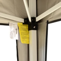 Outsunny Carpa Plegable 3x3m de Jardín Cenador Gazebo para Patio Fiesta Boda Barbacoa con Bolsa(m-4)