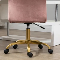 Vinsetto Lot de 2 chaises de bureau design contemporain fauteuil pivotant dossier incurvé hauteur réglable revêtement velours(m-9)