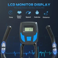 HOMCOM Stationary Exercise Bike w/ iPad Holder, LCD Monitor, Comfortable Seat, Indoor Cycling Training Bike, 13KG Flywheel,  Home Office, Black(m-4)