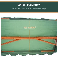 Outsunny 3 Seater 2-in-1 Wooden Garden Swing Seat Swing Chair Outdoor Convertible Hammock Bench Furniture Lounger Bed Wood, Dark Green(m-5)