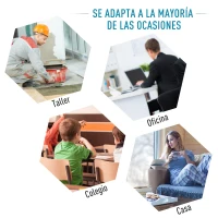 HOMCOM Armario Mueble Almacenaje Organizador Madera para Dormitorio Salón 2 Puertas 4 Estantes Multiusos 80x48x172cm Blanco(m-6)