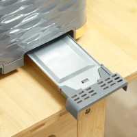 HOMCOM 2-in-1 Toaster und Wasserkocher Set, 7 Bräunungsstufen, Auftau- und Aufwärmfunktion, Grau(m-9)