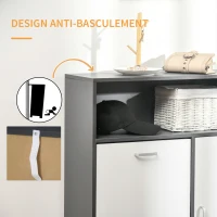 HOMCOM Meuble à chaussures armoire à chaussures 2 portes abattantes 80 x 25,5 x 112,5 cm(m-7)