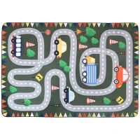 ZONEKIZ Alfombra de Juego para Niños Alfombra Infantil con Carreteras para Dormitorio Sala de Juegos 230x160 cm Multicolor(m-1)