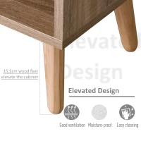 HOMCOM Freestanding Bookshelf Living Room Bookcase Storage Cabinet with 5 Shelves and Door Cupboard for Home Office, Bedroom, Study, White(m-6)