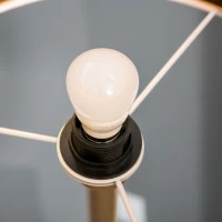 HOMCOM Stehlampe Stehleuchte für Wohnzimmer Schlafzimmer Büro, Weiß Metall, Poly Baumwolle, Ø40 x 160H cm(m-8)