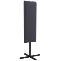 Outsunny Outdoor Cantilever Umbrella Cover Parasol with Rod, Zipper, Dark Grey(m-1)