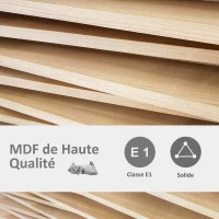 PawHut Arbre à chats design contemporain griffoirs grattoirs sisal naturel niches plateformes jeu boule suspendue 55L x 55l x 125H cm MDF hêtre brun(m-6)