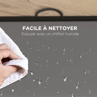 HOMCOM Tapis de gymnastique yoga pilates fitness pliable en 4 avec poignées revêtement synthétique 240 x 120 x 5 cm gris(m-5)