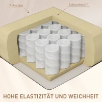 HOMCOM Massagesessel Relaxsessel Liegesessel, 1 Klapptisch, 1 Fußstütze; 77 cm x 93 cm x 105 cm, Beige(m-6)