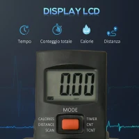 HOMCOM Mini Cyclette per Riabilitazione con Altezza e Resistenza Regolabile e Display LCD, in Acciaio e ABS, Nera e Rossa(m-6)