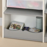 ZONEKIZ Estantería para Niños Organizador de Juguetes Estantería Infantil con Estantes Abiertos para Dormitorio 85x26x84 cm Gris(m-8)