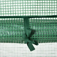 Outsunny Invernadero de Jardín Invernadero de Terraza con 4 Estantes de Alambre y Puerta Enrollable Invernadero para Macetas Plantas Flores Exterior 69x49x158 cm Verde(m-9)