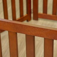 PawHut Recinto e Cancellino per Cani di Piccola Taglia a 6 Pannelli, Design Pieghevole e Salvaspazio, Marrone(m-9)