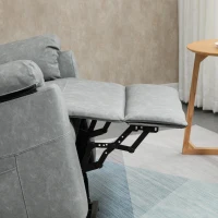 HOMCOM Faux Leather 70° Electric Riser Recliner Chair - Grey(m-8)