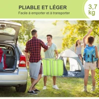 Homcom Chaise Longue Pliante Bain de Soleil inclinable transat textilene lit Jardin Plage Vert(m-6)