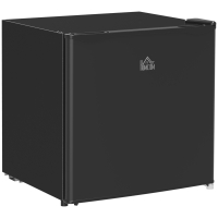 HOMCOM 46 Litre Table Top Mini Fridge, Small Fridge with Ice Box, Reversible Door, Adjustable Temperature and Legs, Black
