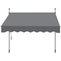 Outsunny Store banne manuel rétractable inclinaison réglable installation rapide  sans trous à percer 2 x 1,5 x 3,1 m(m-9)