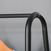 HOMCOM Metal Clothes Rack Coat Garment Hanger Hallway Organiser Hanging Rail Stand 2-tier Shoe Shelving A Shaped 77L x 45W x 153H cm Black(m-8)