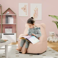 AIYAPLAY Kids Armchair, Bear Shaped Toddler Chair for Bedroom Playroom Living Room, Aged 18 Months to 3 Years - Pink(m-2)