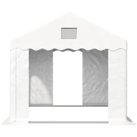 Outsunny 3 x 4 m Marquee Gazebo with Sides, Party Tent Canopy & Carport Shelter for Outdoor Event, Wedding, White(m-8)