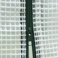 Outsunny Serra da Giardino con Porta Avvolgibile e Bordi Estesi, in Acciaio e PE, 200x76x168 cm, Bianco(m-8)