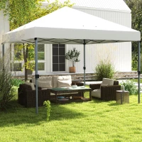 Outsunny 3 x 3m Pop-Up Gazebo, with Accessories - White(m-10)