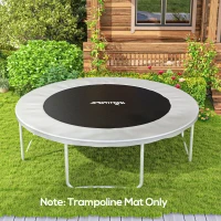 SPORTNOW Tappeto Elastico di Ricambio per Trampolino da 3m con 8 Cuciture e Rivestimento Anti UV, Nero(m-2)