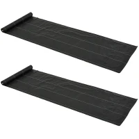 Outsunny Lot de 2 toiles de paillage - Toile anti mauvaises herbes - toile de paillage anti mauvaises herbes 100 g/m²(m-1)