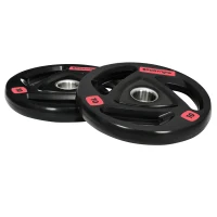 SPORTNOW Set di 2 Dischi Pesi da 10kg in Acciaio con Rivestimento in Gomma per Bilanciere(m-10)