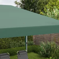 Outsunny Pop Up Gazebo 3 x 6m, Foldable Canopy Tent, Height Adjustable Wedding Awning Canopy w/ Carrying Bag, Green(m-9)