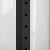 HOMCOM Support pour haltères avec poignée repose haltères rack Squats hauteur largeur réglables charge max. 150 kg acier noir(m-8)