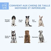 PawHut Chenil d'extérieur pour chiens enclos avec auvent et porte verrouillable en acier grillagé 210 x 185 x 120 cm argent(m-4)