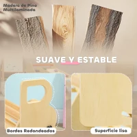AIYAPLAY Escalada para Niños de 18-48 Meses para Cultivar Habilidades de Equilibrio y Coordinación 82x66x71 cm Natural(m-5)