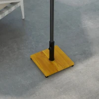 Outsunny Sonnenschirmständer, 25 kg, Holzoptik, Betonfüllung, wetterfest, Metall, Gelb(m-7)